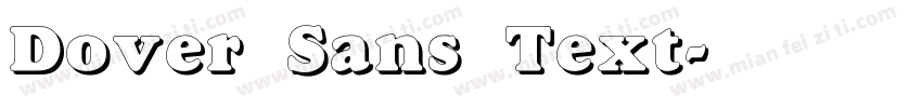 Dover Sans Text字体转换